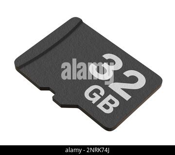 Speicherkarte mit 32 GB Speicherkapazität, microSD-Flash-Speicher Stockfoto
