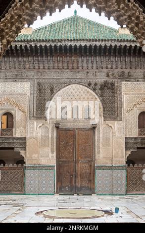 Oder Madrasa Medersa Bou Inania, Fez El Bali, Fes, Marokko Stockfoto