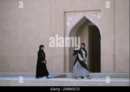 Der alte Palast von Scheich Abdullah bin Jassim Al Thani auf dem Gelände des Nationalmuseums von Katar Stockfoto