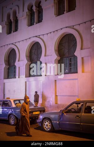 Spanische Kolonialarchitektur (El Ensanche), Maarakat Anoual Avenue, Tetouan. Marokko Stockfoto