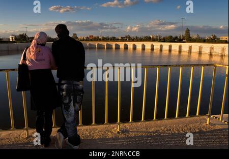 Tunez: Kairouan. Große Wasser-Reservoir, gebaut von der Aghlabidů Stockfoto