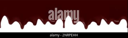 Nahtlos tropfender Schokoladenrand Stock Vektor