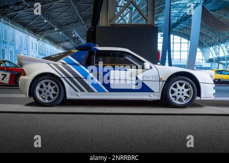 BRÜSSEL, BELGIEN-26. DEZEMBER 2022: 1986 Ford RS200 Gruppe B. Stockfoto