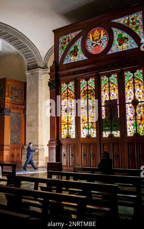 Im Inneren der Kathedrale, Plaza Murillo, La Paz, Bolivien Stockfoto