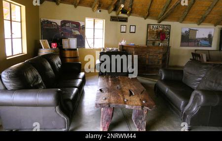 Habitatkonservierung Solitaire in Namibia Stockfoto