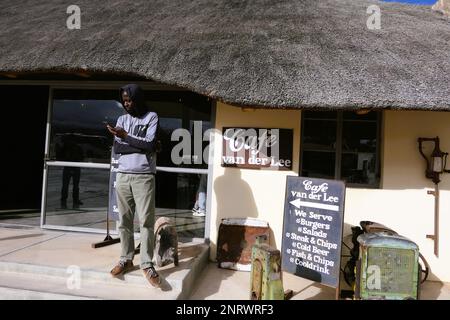 Habitatkonservierung Solitaire in Namibia Stockfoto