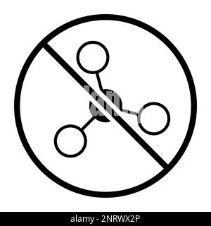 Nitratfreies Symbol: Konzept für Lebensmittel, Inhaltsstoffe und Zusatzstoffe Stock Vektor