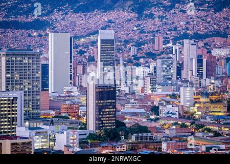 Skyline, Innenstadt, City Center, Centro, Medellín, Kolumbien Stockfoto