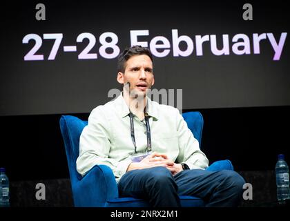 London, Großbritannien, Montag, 27. Mai 2023 Peter Stillwell auf der Bühne der Blockchain Economy, Magazine, Greenwich. Kredit: DavidJensen / Empics Entertainment / Alamy Live News Stockfoto