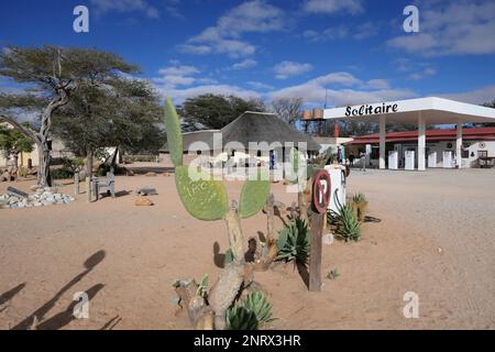 Habitatkonservierung Solitaire in Namibia Stockfoto