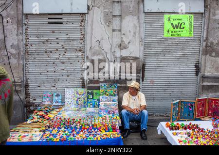 Markt, Plaza De La Constitución, El Zocalo, Zocalo Quadrat, Mexico City, Mexiko Stockfoto