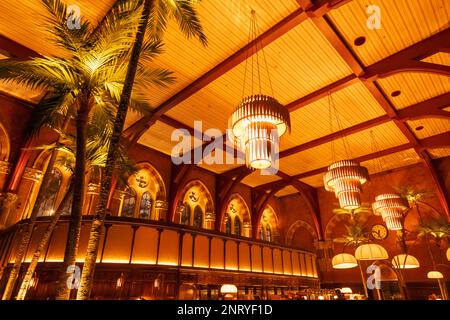 England, London, St.Pancras Renaissance Hotel, Buchungsbüro 1869 Cocktail Lounge und Brasserie Stockfoto