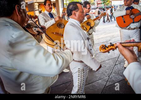 Mariachis, Plaza Garibaldi, Mexico City, Mexiko Stockfoto