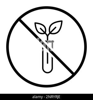Symbol GVO-freie Lebensmittel: Konzept für Lebensmittel, Inhaltsstoffe und Zusatzstoffe Stock Vektor