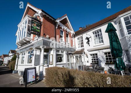 Das Robin Hood Inn in Rowlands Castle Village, Hampshire, England, Großbritannien Stockfoto