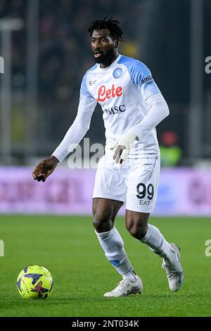 Empoli, Italien. 25. Februar 2023. Andre' Anguissa von SSC Napoli während des Spiels der Serie A zwischen Empoli und Neapel im Stadio Carlo Castellani, Empoli, Italien, am 25. Februar 2023. Kredit: Giuseppe Maffia/Alamy Live News Stockfoto