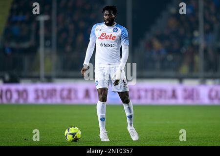 Empoli, Italien. 25. Februar 2023. Andre' Anguissa von SSC Napoli während des Spiels der Serie A zwischen Empoli und Neapel im Stadio Carlo Castellani, Empoli, Italien, am 25. Februar 2023. Kredit: Giuseppe Maffia/Alamy Live News Stockfoto