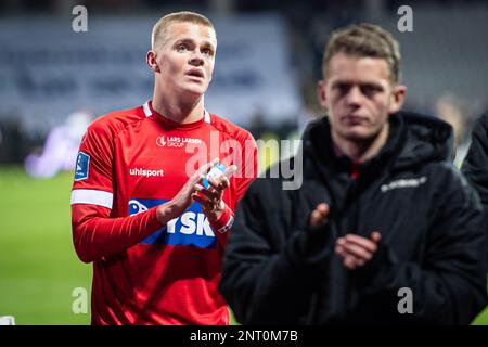 Aarhus, Dänemark. 26., Februar 2023. Soren Tengstedt aus Silkeborg, GESEHEN nach dem 3F. Superliga-Spiel zwischen Aarhus GF und Silkeborg, FALLS im Ceres Park in Aarhus. (Foto: Gonzales Photo - Morten Kjaer). Stockfoto