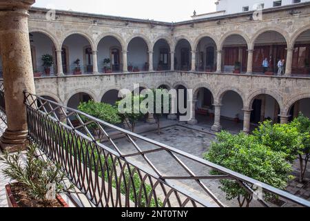 Hof der Regierungspalast, Guadalajara, Jalisco, Mexiko Stockfoto