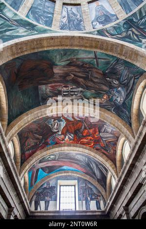 Fresken von José Clemente Orozco in Hospicio Cabanas o Instituto Cultural Cabanas, Guadalajara, Jalisco, Mexiko Stockfoto