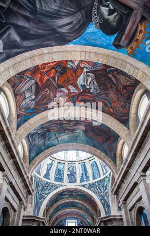 Fresken von José Clemente Orozco in Hospicio Cabanas o Instituto Cultural Cabanas, Guadalajara, Jalisco, Mexiko Stockfoto