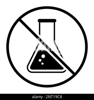 Symbol „Keine Konservierungsstoffe hinzugefügt“: Konzept für Lebensmittel, Inhaltsstoffe und Allergene Stock Vektor