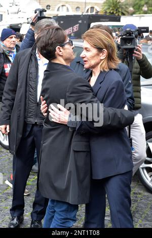 Rom, Italien. 27. Februar 2023. Pier Silvio Berlusconi .Rom, Beerdigung von Maurizio Costanzo. 27. Februar 2023 Guthaben: dpa/Alamy Live News Stockfoto