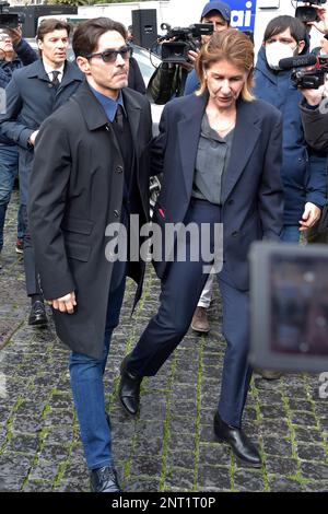 Rom, Italien. 27. Februar 2023. Pier Silvio Berlusconi .Rom, Beerdigung von Maurizio Costanzo. 27. Februar 2023 Guthaben: dpa/Alamy Live News Stockfoto