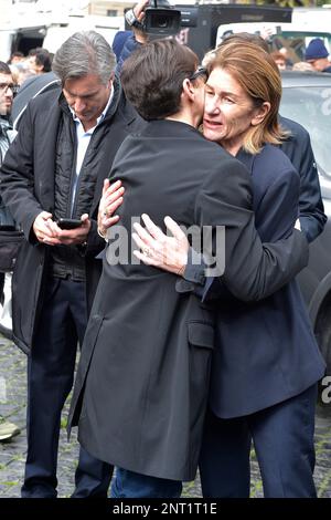 Rom, Italien. 27. Februar 2023. Pier Silvio Berlusconi .Rom, Beerdigung von Maurizio Costanzo. 27. Februar 2023 Guthaben: dpa/Alamy Live News Stockfoto
