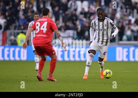 Samuel Iing Junior (Juventus) während des Fußballspiels der Serie A zwischen Juventus und Monza im Allianz Stadium am 29. Januar 2023 in Turin, Italien Stockfoto