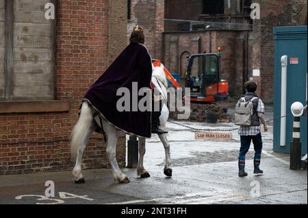 Der Verlorene König Harry Lloyd & Sally Hawkins Stockfoto