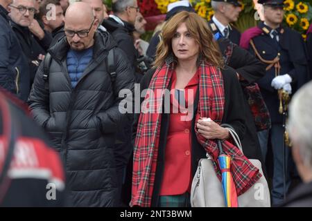 Rom, Italien. 27. Februar 2023. Wladimir Luxuria. Rom, Beerdigung von Maurizio Costanzo. 27. Februar 2023 Guthaben: dpa/Alamy Live News Stockfoto