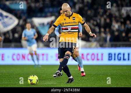 Rom, Italien. 27. Februar 2023. Bram Nuytinck von UC Sampdoria in Aktion während des Fußballspiels der Serie A zwischen SS Lazio und UC Sampdoria im Olimpico-Stadion in Rom (Italien), 27. Februar 2023. Foto Andrea Staccioli/Insidefoto Credit: Insidefoto di andrea staccioli/Alamy Live News Stockfoto