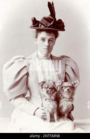 EDITH WHARTON (1862-1937), amerikanische Schriftstellerin und Designerin um 1895 Stockfoto