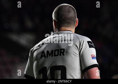 DCBL Stadium, Widnes, England. 27. Februar 2023 Betfred Championship, Widnes Vikings gegen Halifax Panthers; Betfred Championship Match zwischen Widnes Vikings und Halifax Panthers Guthaben: Mark Percy/Alamy Live News Stockfoto
