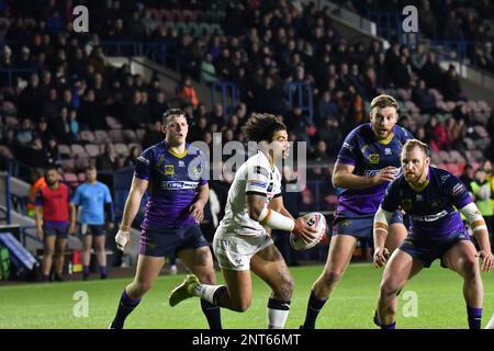 DCBL Stadium, Widnes, England. 27. Februar 2023 Betfred Championship, Widnes Vikings gegen Halifax Panthers; Betfred Championship Match zwischen Widnes Vikings und Halifax Panthers Guthaben: Mark Percy/Alamy Live News Stockfoto