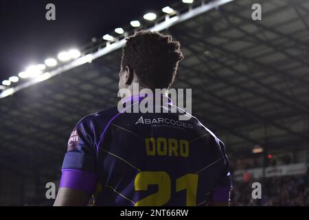 DCBL Stadium, Widnes, England. 27. Februar 2023 Betfred Championship, Widnes Vikings gegen Halifax Panthers; Betfred Championship Match zwischen Widnes Vikings und Halifax Panthers Guthaben: Mark Percy/Alamy Live News Stockfoto