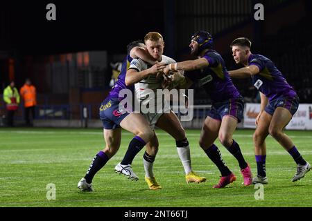 DCBL Stadium, Widnes, England. 27. Februar 2023 Betfred Championship, Widnes Vikings gegen Halifax Panthers; Betfred Championship Match zwischen Widnes Vikings und Halifax Panthers Guthaben: Mark Percy/Alamy Live News Stockfoto