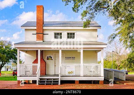 Das Pleasant Reed Interpretive Center ist im Ohr-O'Keefe Museum of Art, 22. Februar 2023, in Biloxi, Mississippi, zu sehen. Stockfoto