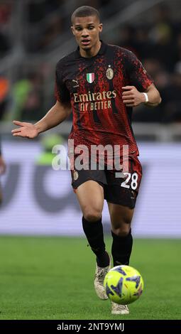 Mailand, Italien, 26. Februar 2023. Malick Thiaw von AC Milan während des Spiels der Serie A in Giuseppe Meazza, Mailand. Der Bildausdruck sollte lauten: Jonathan Moscrop/Sportimage Stockfoto