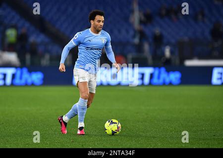 Rom, Italien. 27. Februar 2023. Felipe Anderson von SS Lazio während der Serie A Match zwischen SS Lazio und UC Sampdoria im Stadio Olimpico am 27. Februar 2023 in Rom, Italien. (Foto: Gennaro Masi/Pacific Press) Kredit: Pacific Press Media Production Corp./Alamy Live News Stockfoto