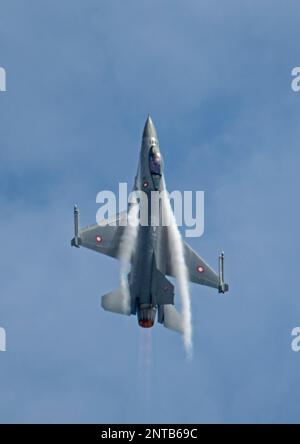 DATEI Bild RNAS Yeovilton Somerset Vereinigtes Königreich 8. Juli 2017 auf dem RNAS Yeovilton International Air Day fliegt die dänische Luftwaffe hat etwa 35 dieser Flugzeuge in Betrieb und wird durch die -35A ersetzt Stockfoto