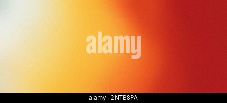 Orangefarbener gelber Farbverlaufshintergrund, körniges, brennendes, rauschiges Texturbanner, Kopierbereich Stockfoto
