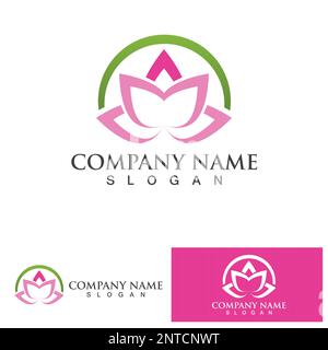 Schönheit Vektor Lotus Blumen Design logo Symbol Vorlage Stock Vektor