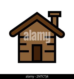 Symbol der Fahrerhauslinie isoliert auf weißem Hintergrund. Schwarzer, flacher Klassiker mit modernem Umriss. Lineares Symbol und bearbeitbare Kontur. Einfach und pixelgenau Stock Vektor