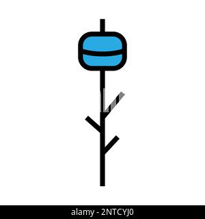 Marshmallows-Liniensymbol isoliert auf weißem Hintergrund. Schwarzer, flacher Klassiker mit modernem Umriss. Lineares Symbol und bearbeitbare Kontur. Einfach und Pixel Stock Vektor