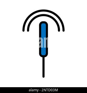 Symbol für Feuerlöscher-Linie isoliert auf weißem Hintergrund. Schwarzer, flacher Klassiker mit modernem Umriss. Lineares Symbol und bearbeitbare Kontur. Einfach und Pixel Stock Vektor