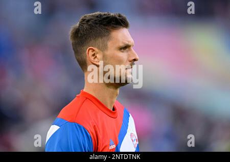 Warm-up Training Torwart Sven Ulreich FC Bayern München FCB (26), Allianz Arena, München, Bayern, Deutschland Stockfoto