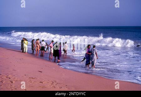 Mahatma Gandhi Beach in Kollam Quilon, Kerala, Südindien, Indien, Asien Stockfoto