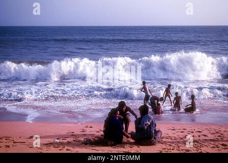 Mahatma Gandhi Beach in Kollam Quilon, Kerala, Südindien, Indien, Asien Stockfoto